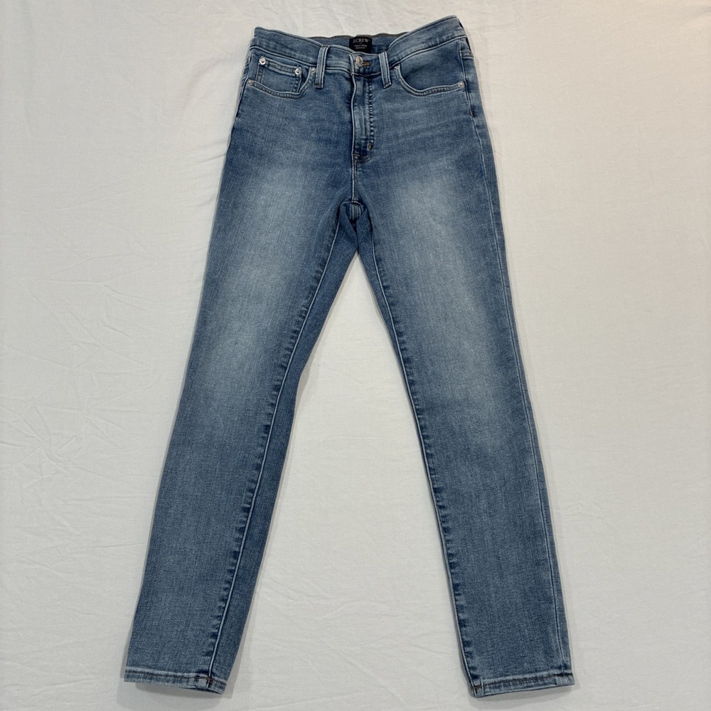 J Crew Jeans Women's High Rise Skinny  27X27 Light Wash Blue Denim‎